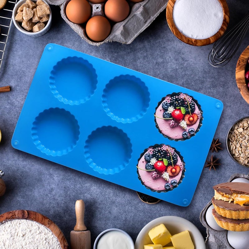 Sidosir 3pcs Peanut Butter Cup Mold, Silicone Mini Tart Pan for Bite Size Fat Bombs, Silicone Chocolate Candy Mold for Brownie (Keto Cup) - Image 5